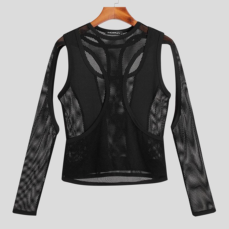 Pascal - Mesh Patchwork Long Sleeve