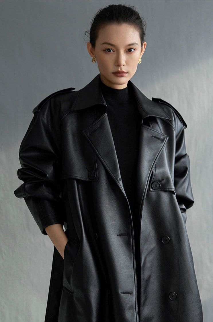 Mina - Leather Coat