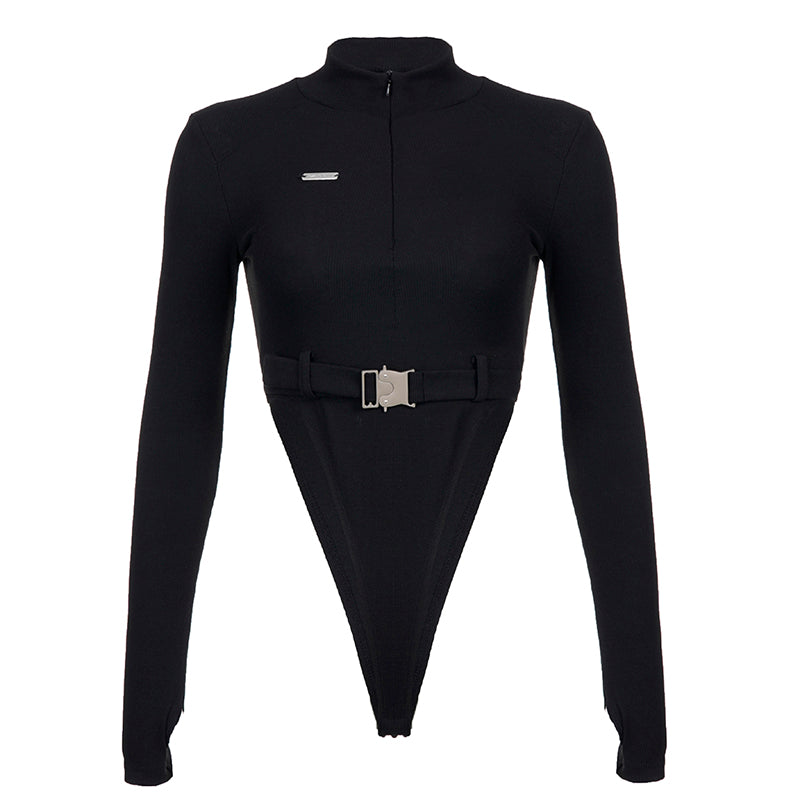 Julia - Long Sleeve Bodysuit with Zip