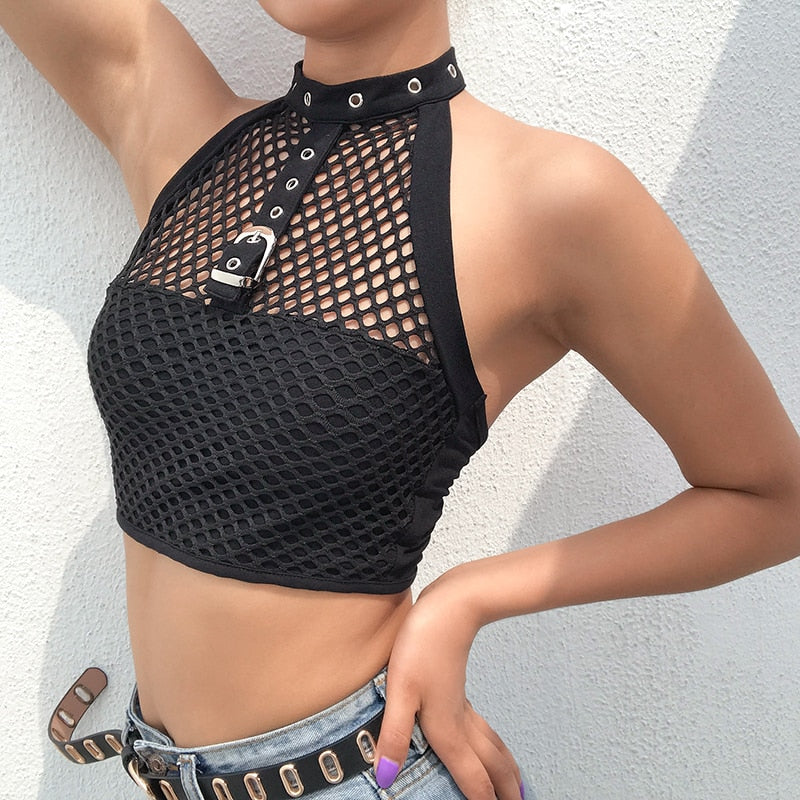 Lina - Mesh Crop Top