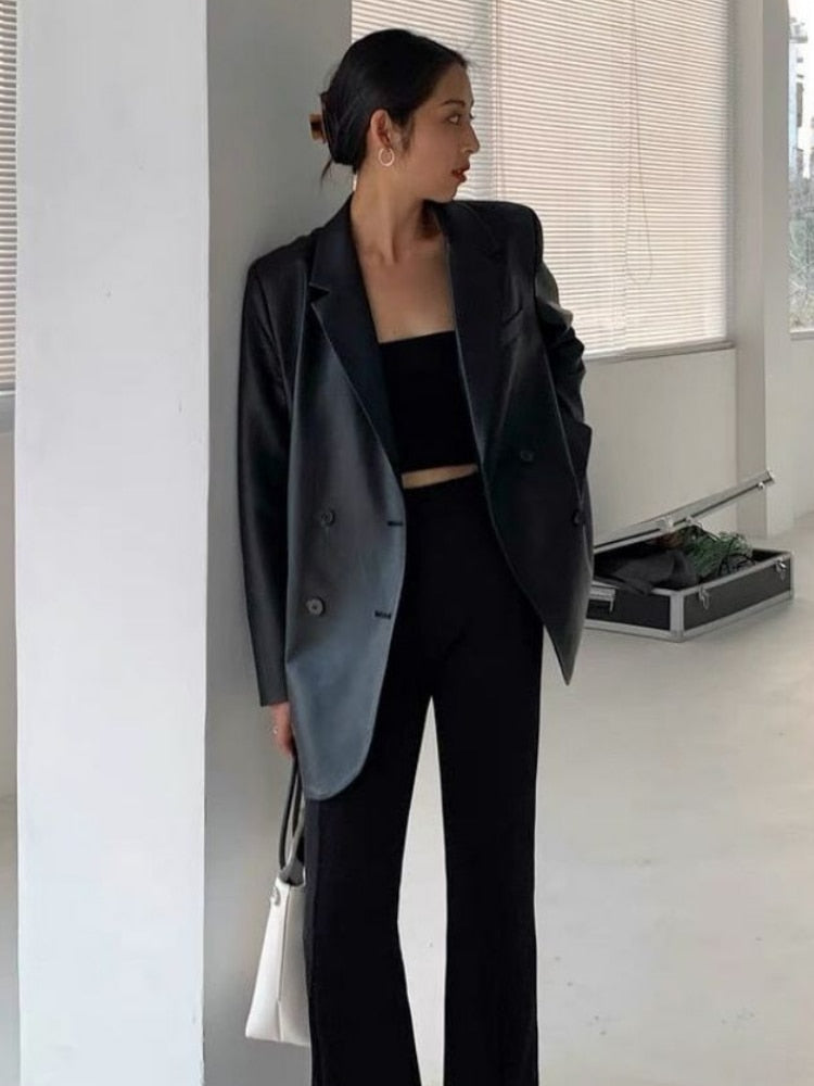 Nina - Leather Blazer